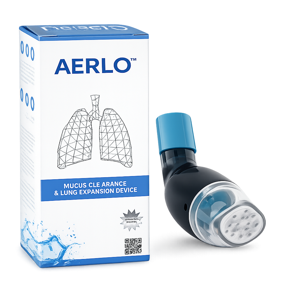 AERLO™ Breathing Therapy Device — Helps Clear Stuck Mucus · Many People Notice a Difference Within the First Week