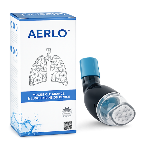 AERLO™ Breathing Therapy Device — Helps Clear Stuck Mucus · Many People Notice a Difference Within the First Week