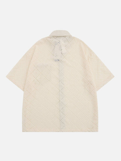 Wohnix - Basic Solid Cutout Hemden mit kurzen Ärmeln 1