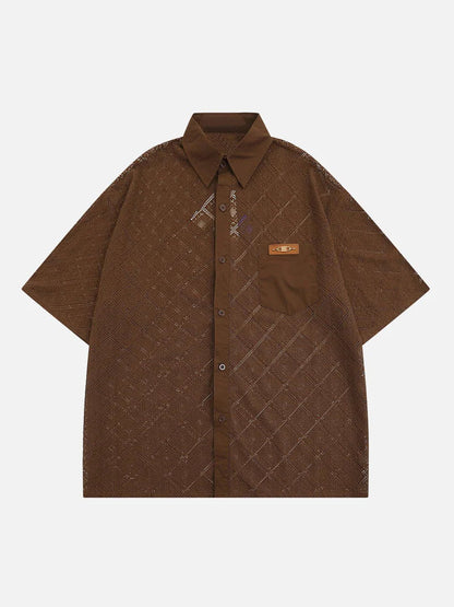 Wohnix - Basic Solid Cutout Hemden mit kurzen Ärmeln 2