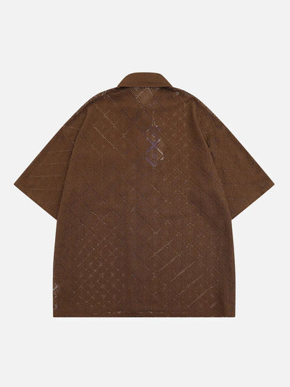 Wohnix - Basic Solid Cutout Hemden mit kurzen Ärmeln 3